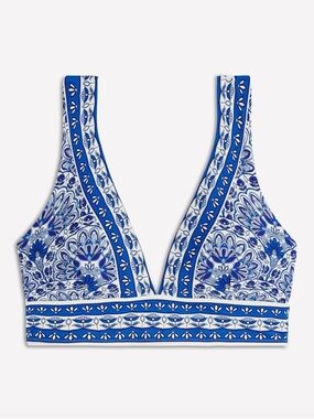 New Boden Blue Porto Bikini Top Size 4
